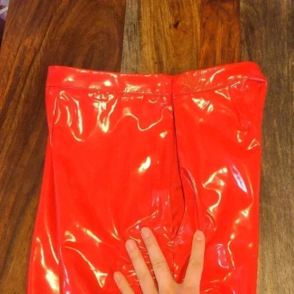 Adidas lvy Park Faux Latex Straight-Leg Pants - Picture 6 of 12